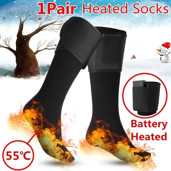 Electric Charging Battery Heated Cotton Socks Feet Thermal Winter Warmer Heater Accessories