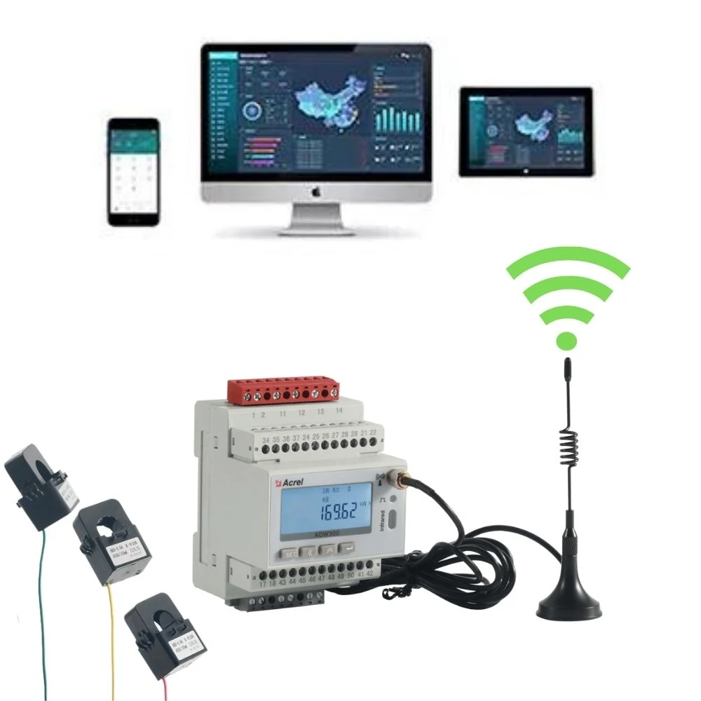 Medidor de energia elétrica 4G WiFi Lora RS485 para IoT Sistema de Gestão de monitorização de Energia