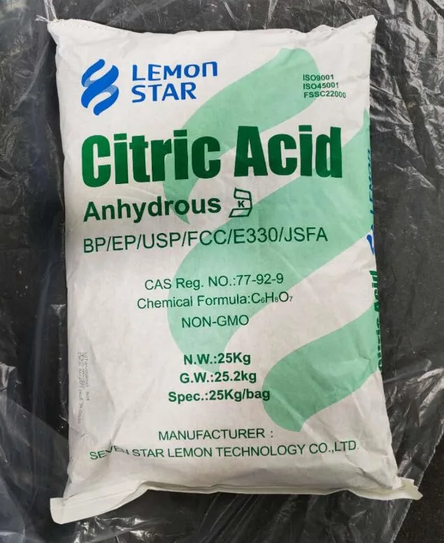 Citric Acid Anhydrous China Supplier Price Citric Acid