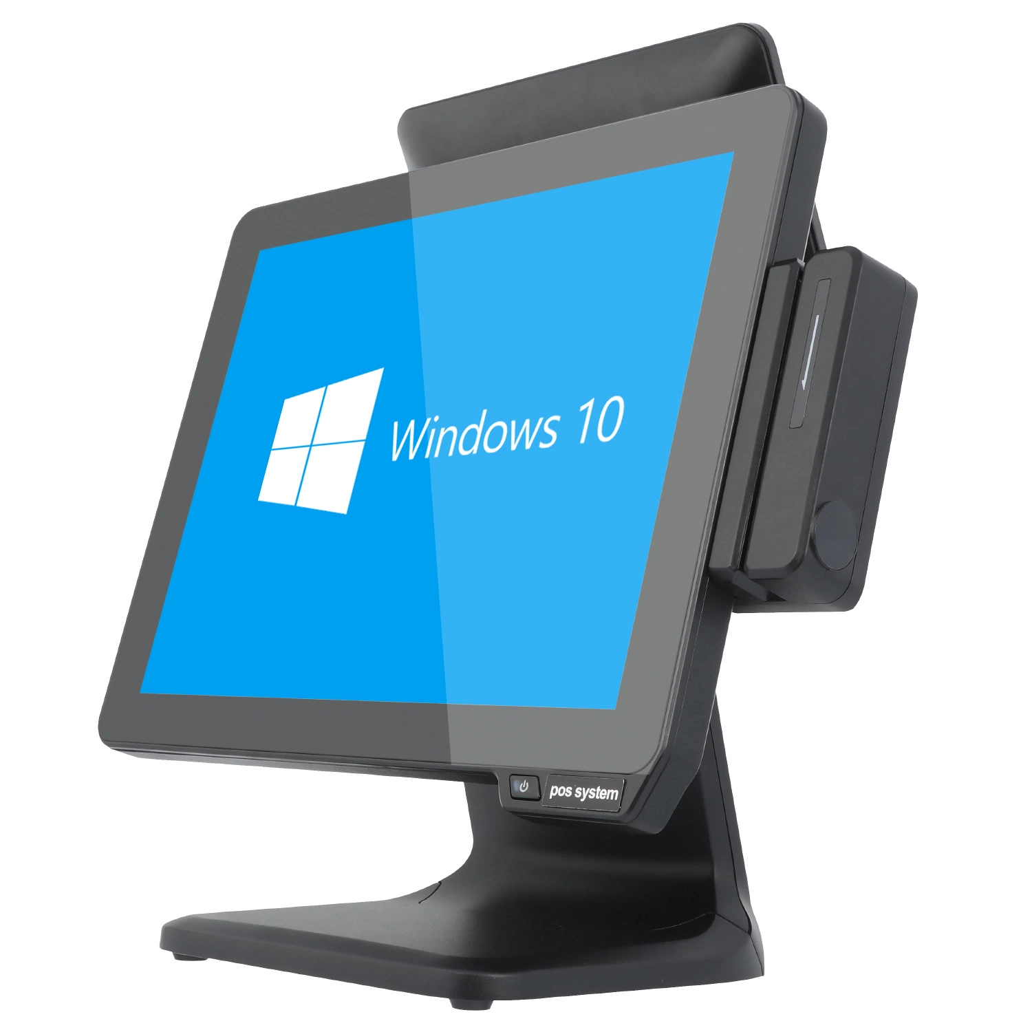 Die neue St9800 15inch POS All-in-One Maschine Aluminium versteckte Linien Design elegantes Gehäuse Dual-Screen POS-System