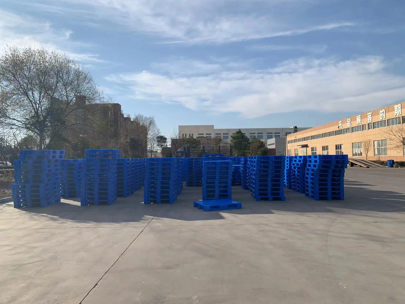 Plastic Pallet Blue 100%HDPE Industrial Accept OEM