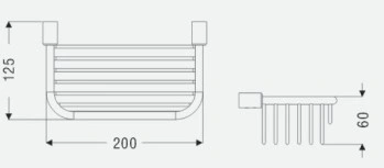 304 Edelstahl Badezimmer-Zubehör Fitting Dusche Organizer Badregale Duschablage