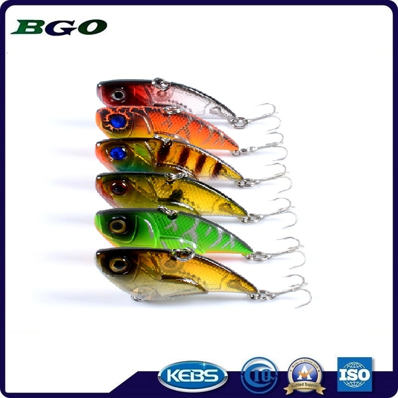 6 colores 5.3cm/14.30g 10# el gancho pleno de la capa de natación de cebo dura mucho más tiempo Shot Vib cebo de pesca