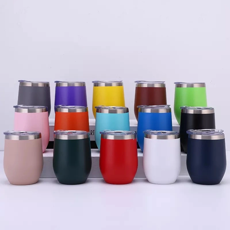 Hot Selling Products 2022 Wholesale/Supplier Amazon 12oz 16oz Double Wall Vacuum Insulated Swig Egg Wine Cup Blank Tumbler Metal Bottle