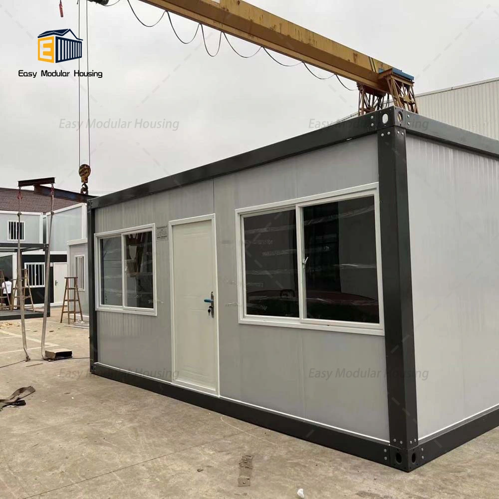 Glass Luxury Steel Low Price Single Prefab Container House Home Flat Pack