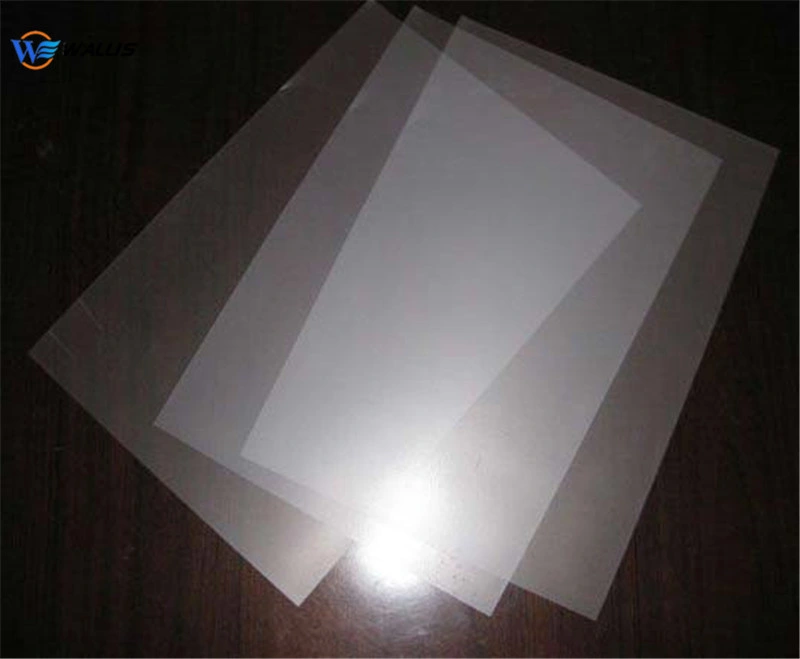 Customized Size 0.05 0.1 0.25 0.75mm PVC Polycarbonate PETG Coated Overlay Lamination Film with Glue
