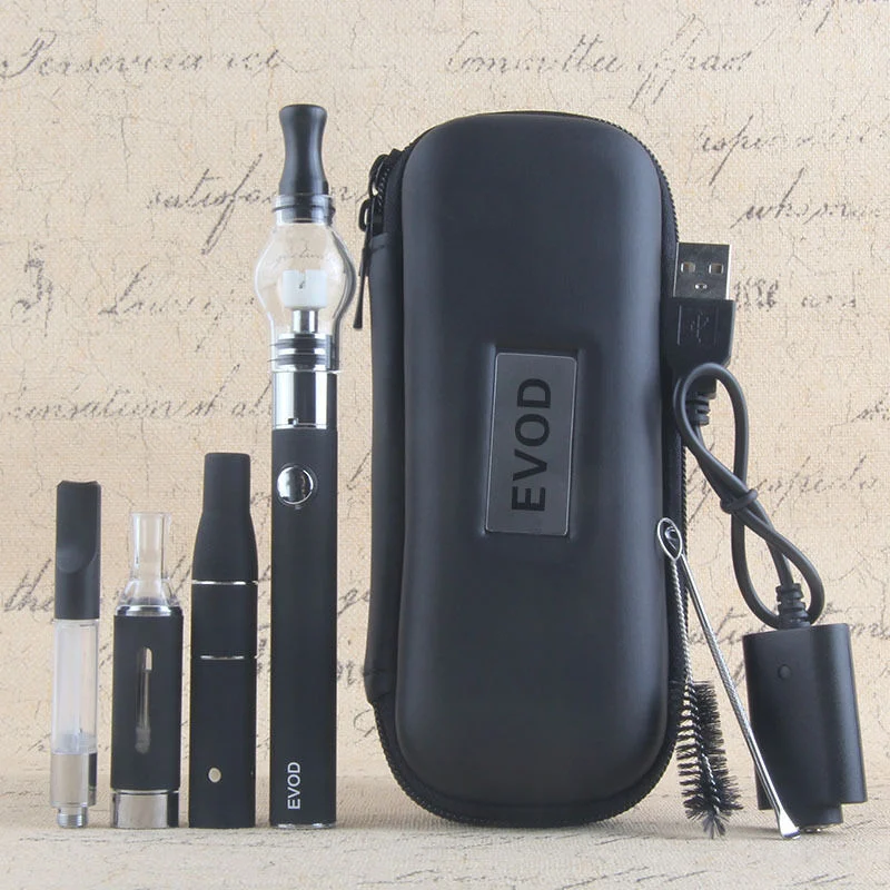 900mAh Battery Portable Dry Herb Vaporizer Oil Wax Evod 4 in 1 Kit