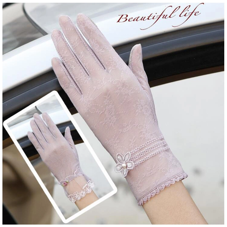 New Fashion Ladies Women Sunscreen Gloves Female Summer Lace Gloves