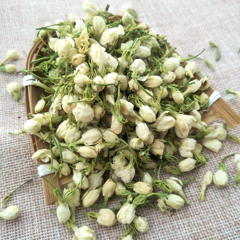 Organic Jasminum Sambac Dried White Jasmine Buds Flower Tea White Dragon Pearl