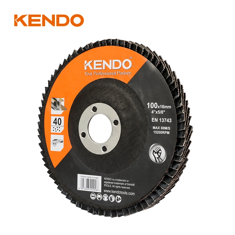 Kendo Aluminum Oxide Flap Disc Suitable for Working in Stainless Steel, Steel, Cast Iron and Sheet Steel