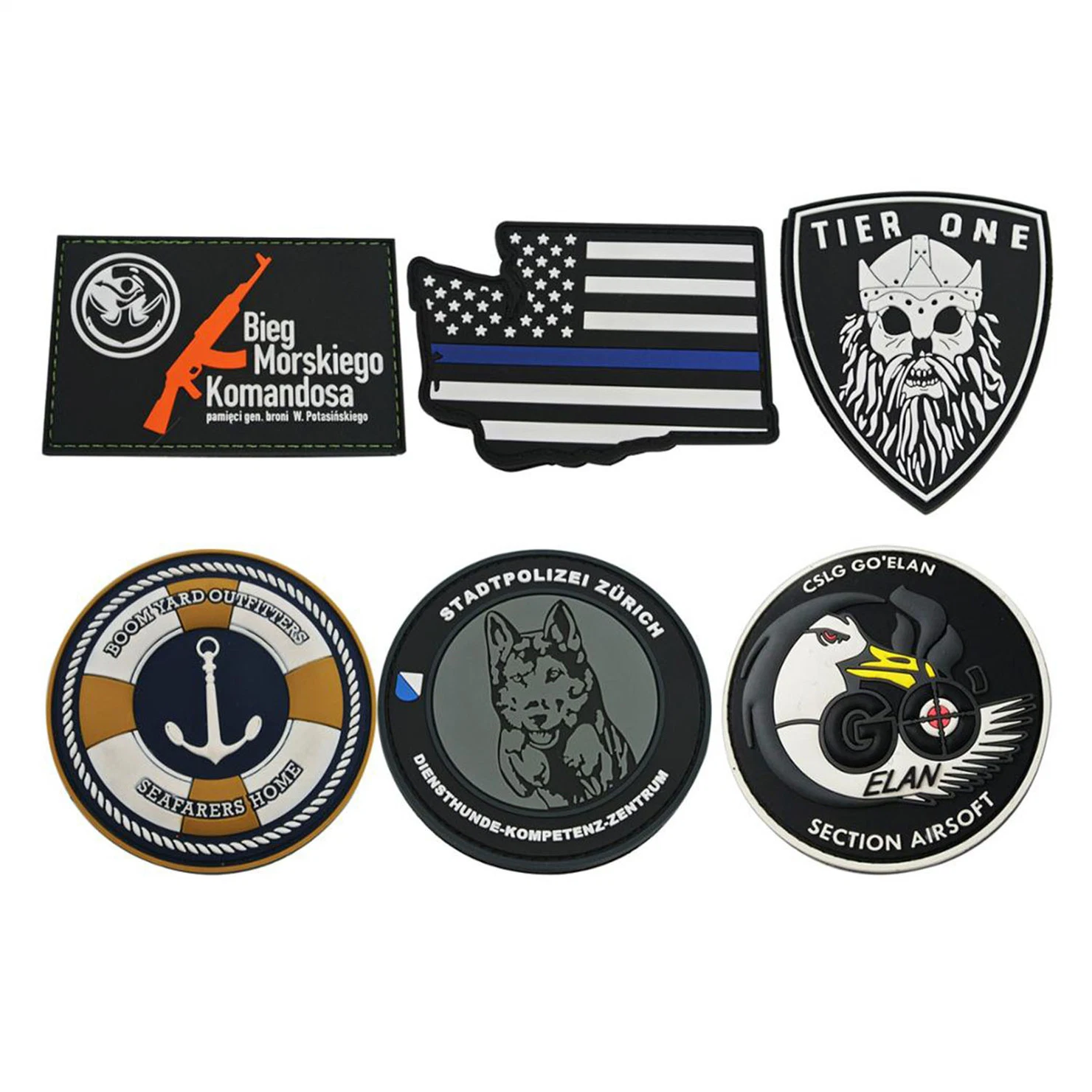 Custom Logo Iron on Patches Silicone Rubber Clothing Label PVC Patch