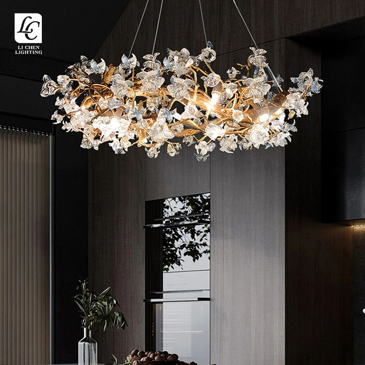 Contemporary Style Indoor Hotel Decoration Modern Luxury Glass Chandelier Lighting