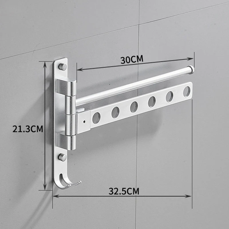 Heavy Duty Space Aluminum Bathroom Rotating Coat Hooks 4 Arms Towel Hanger