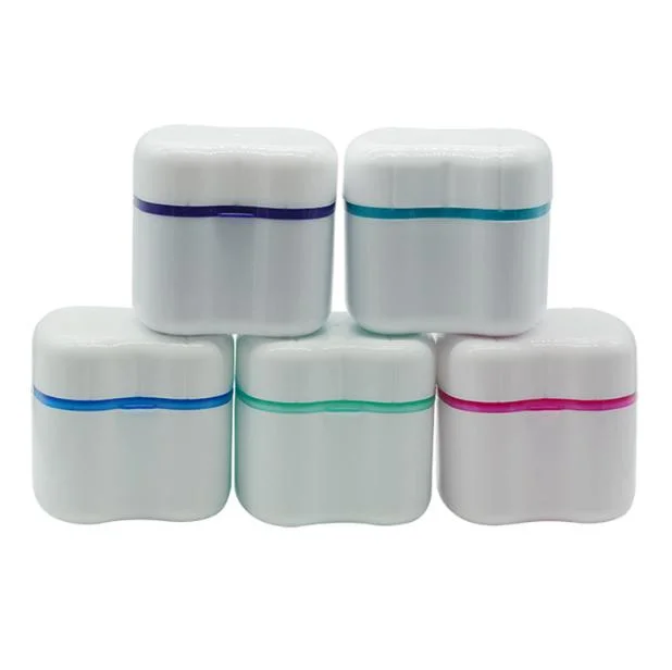 Dental Denture Box Dental Denture Care Travel Kit Storage Box Dental False Teeth Case