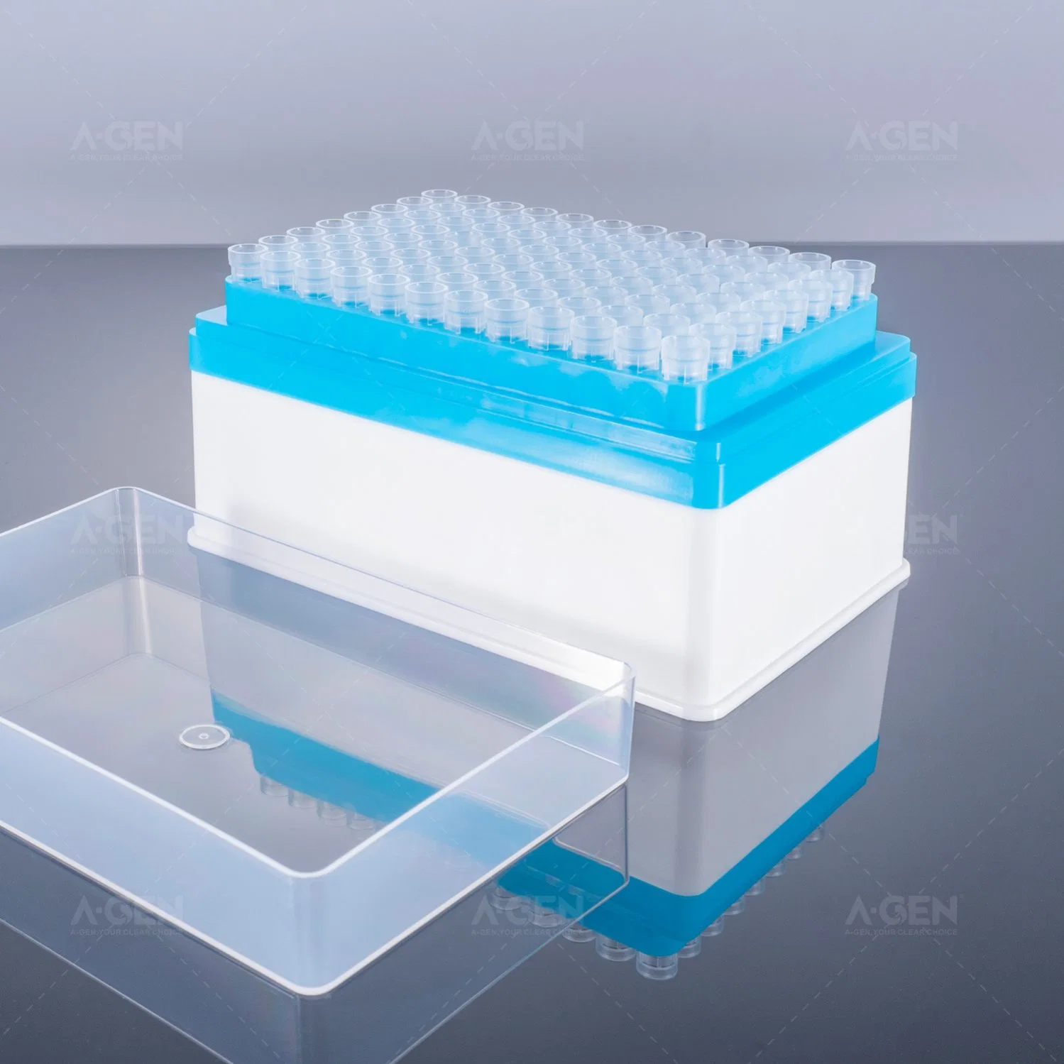 CÔNES POUR pipettes de filtration robotiques TRANSPARENTES 50 ΜL SBS Box 96 cônes/rack 24 racks 2304PCS