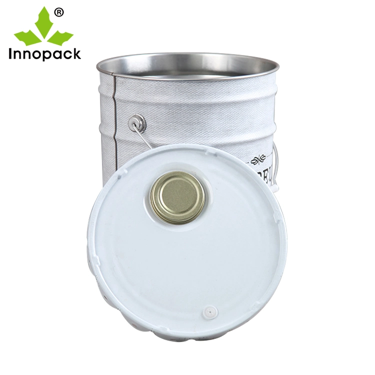 Venta caliente revestimiento interno de metal de 20 litros Bucketl Pai con flor lug