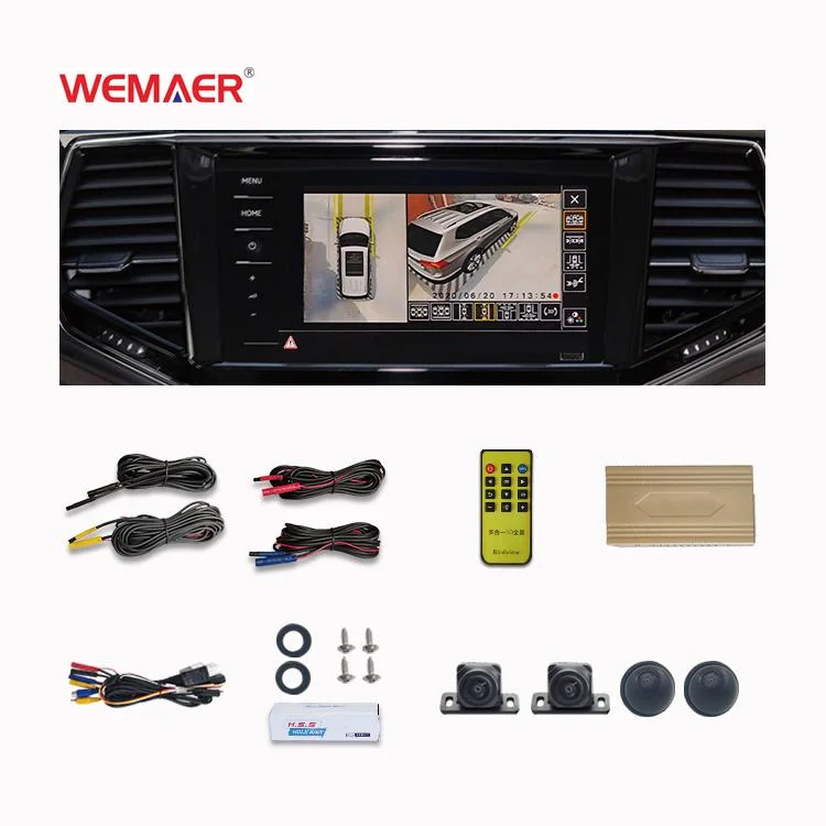 OEM Wemaer 3D 360 HD Visão Noturna Ave panorâmica Vista Carro do Monitor do Sistema de Câmara