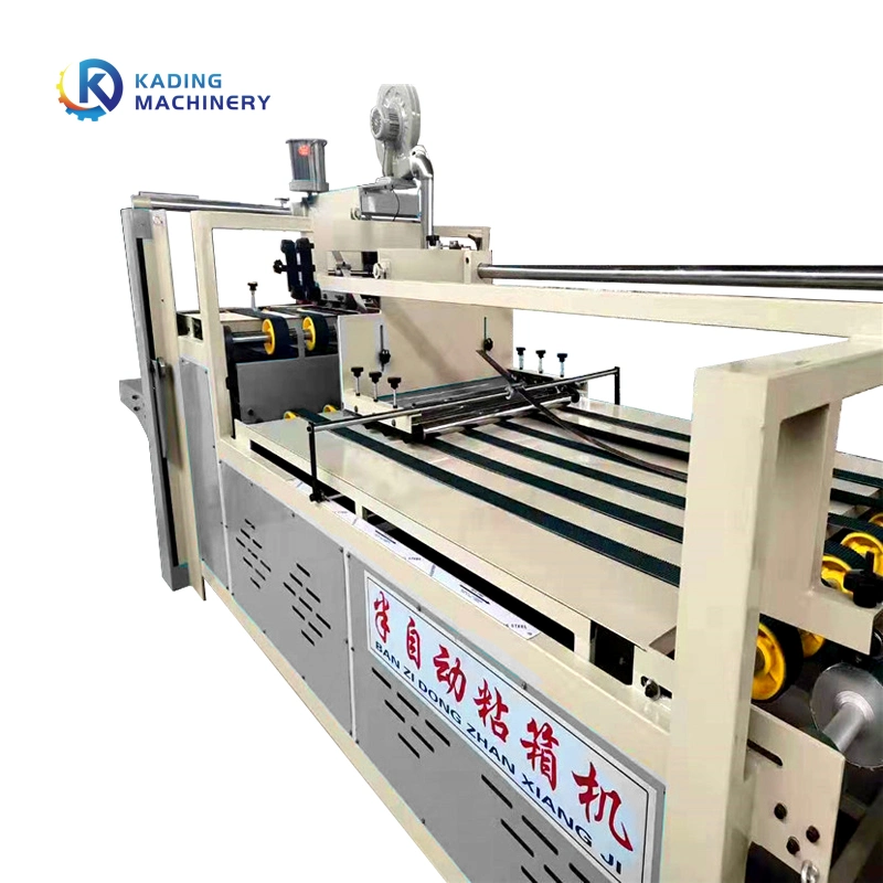 Semi-Automatic Cardboard Carton Box Making Folding Gluing Machine