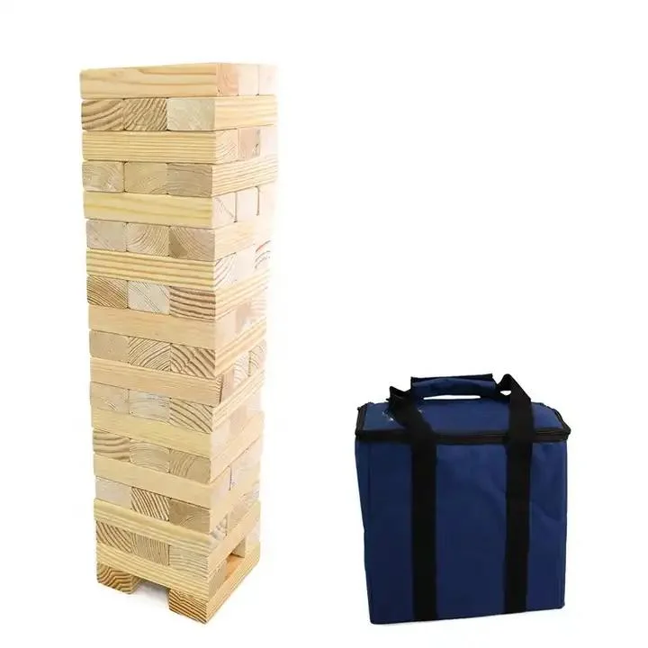 Jumbo Wooden Building Blocks Garden Games Large Outdoor Tumble Tower