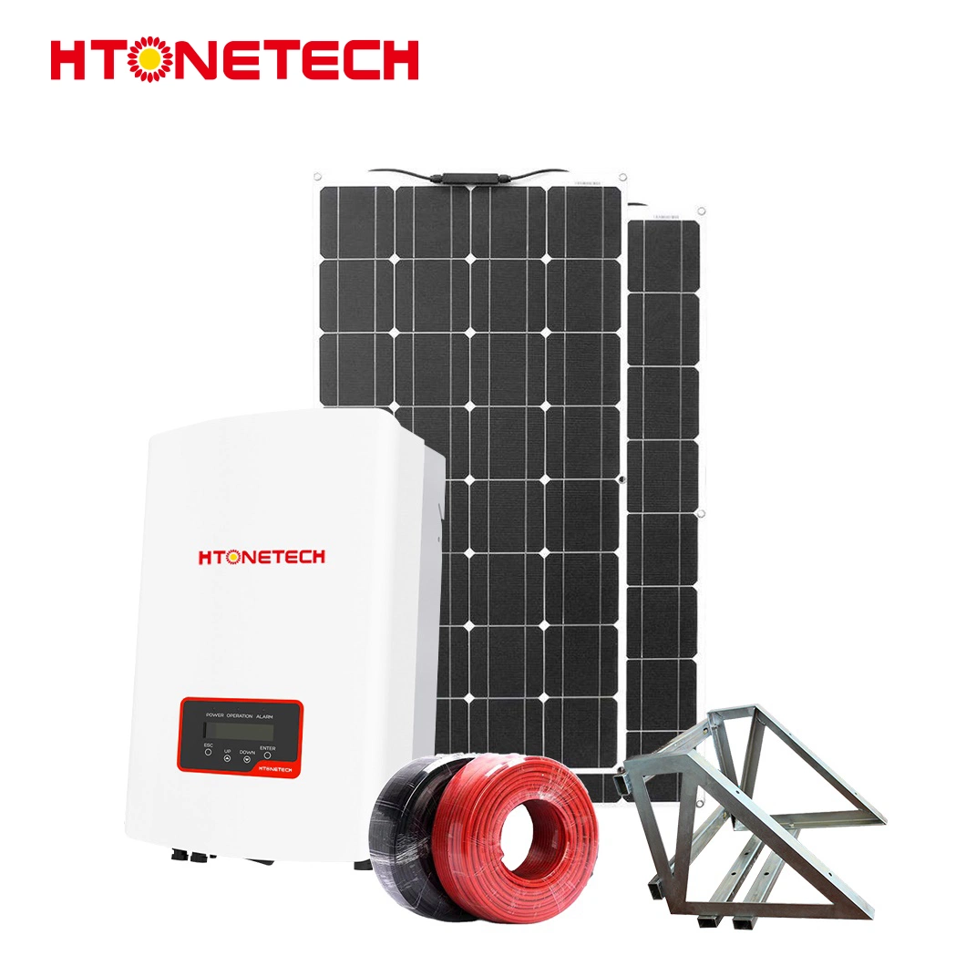 Htonetech 3kw Hybrid Inverter Solar Panel 250 W China Fabricantes 10KW 5kw en el sistema de energía solar de la red