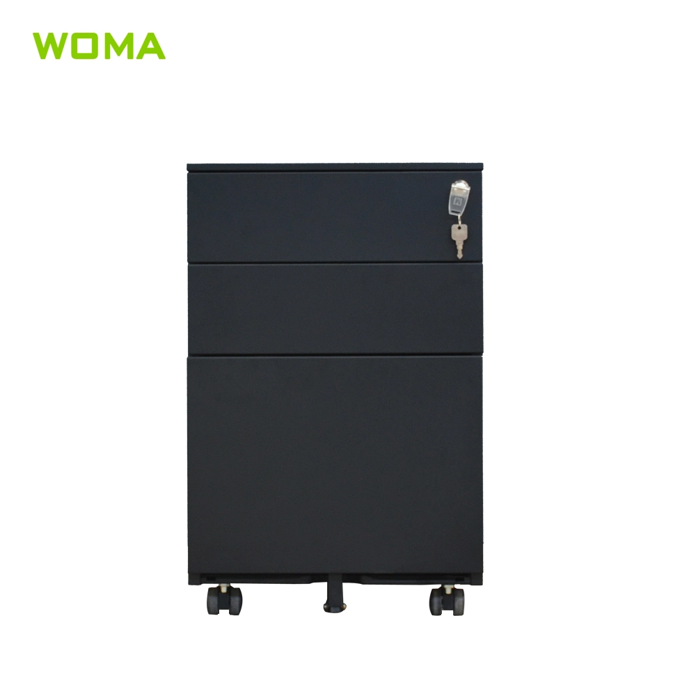 Black Pedestal File Cabinet for Hospital /Office /School