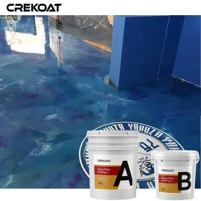 High Gloss Epoxy Metallic Concrete Floor Coating 3D Resin Floors