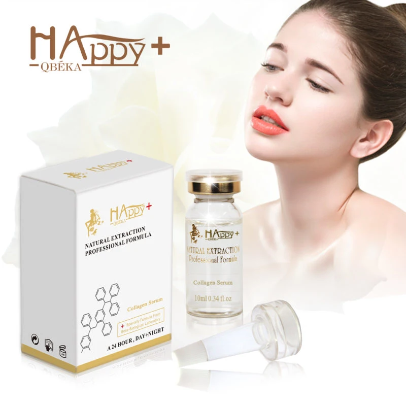 OEM Available Natural Plant Qbeka Happy+ Instant Face Lift Serum Pure Collagen Skin Care Serum