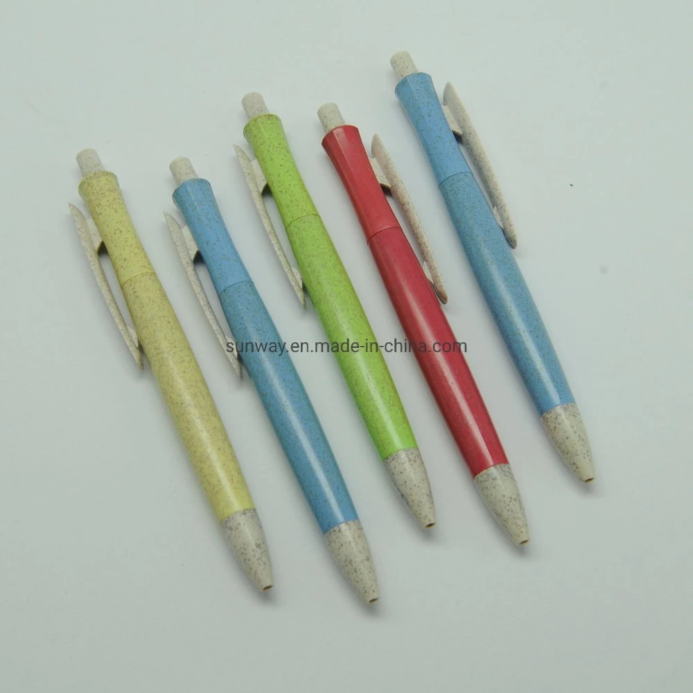 Environmentally Friendly Biodegradable Corn Plastic Ball Pens Blue Ink 1.0mm