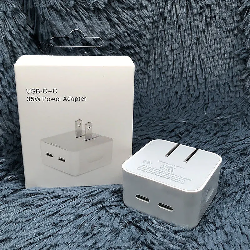 35W Dual USB-C Port Power Adapter for iPhone 40W Dual USB-C Wall Charger