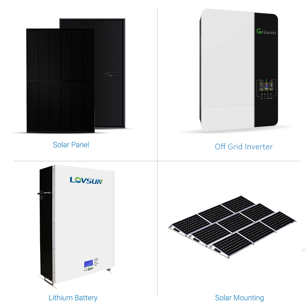 3kw 10kw 20kw com bateria Home Conversor Solar Energia Solar Sistema de armazenamento