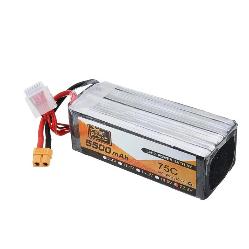 5500mAh 75c 22.2V RC Drone Battery Lipo Batteries with High Speed with Lipo Battery