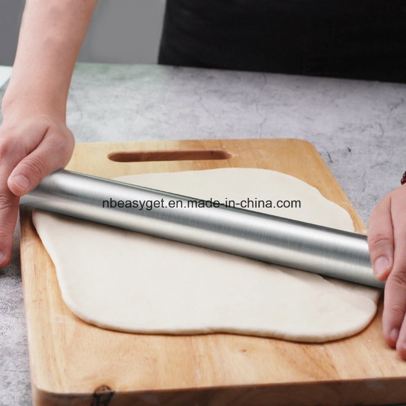 Stainless Steel Rolling Pin Metal Rolling Pin Bakers Cookie Pastry Dough Rolling Pin Esg10775