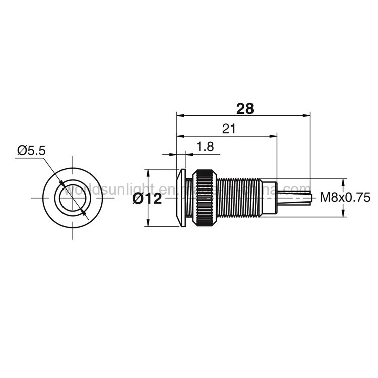 8mm 12V 24V 48V 380vexplosion-proof LED-Anzeigeleuchte