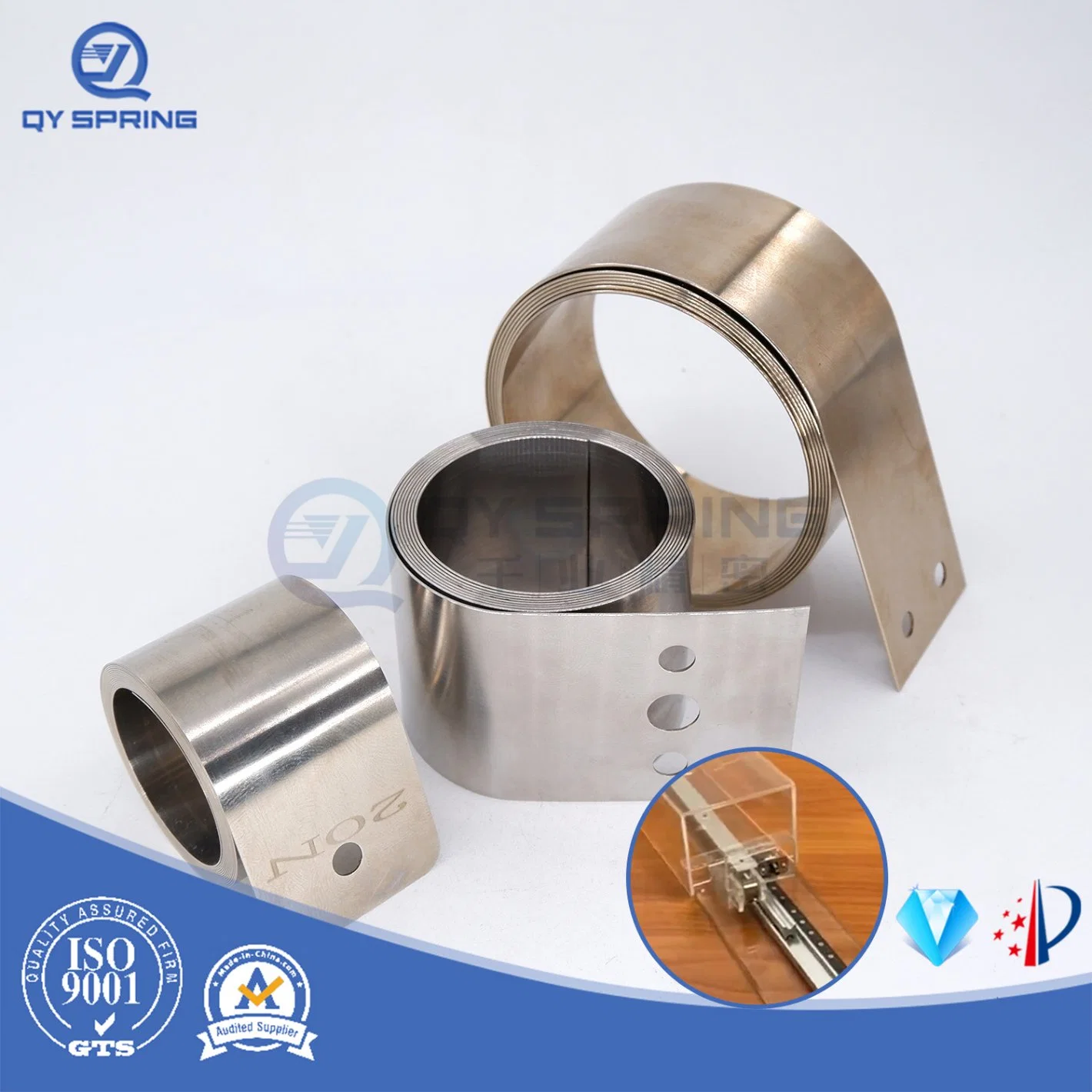 Qy High-Quality Stainless Steel Constant Force Spring in Shelf Pusher