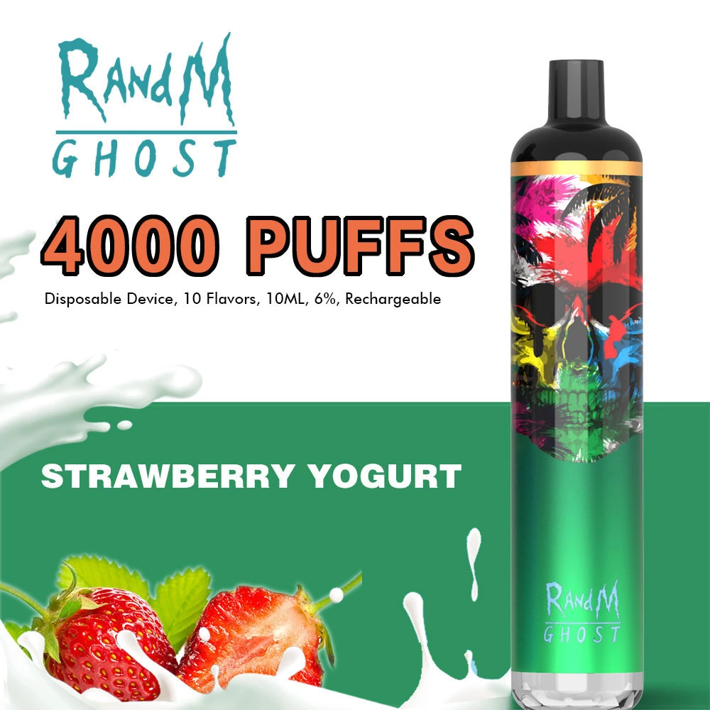 4000puff Randm Ghost vaporizador con desechables de luz RGB Vape Pen