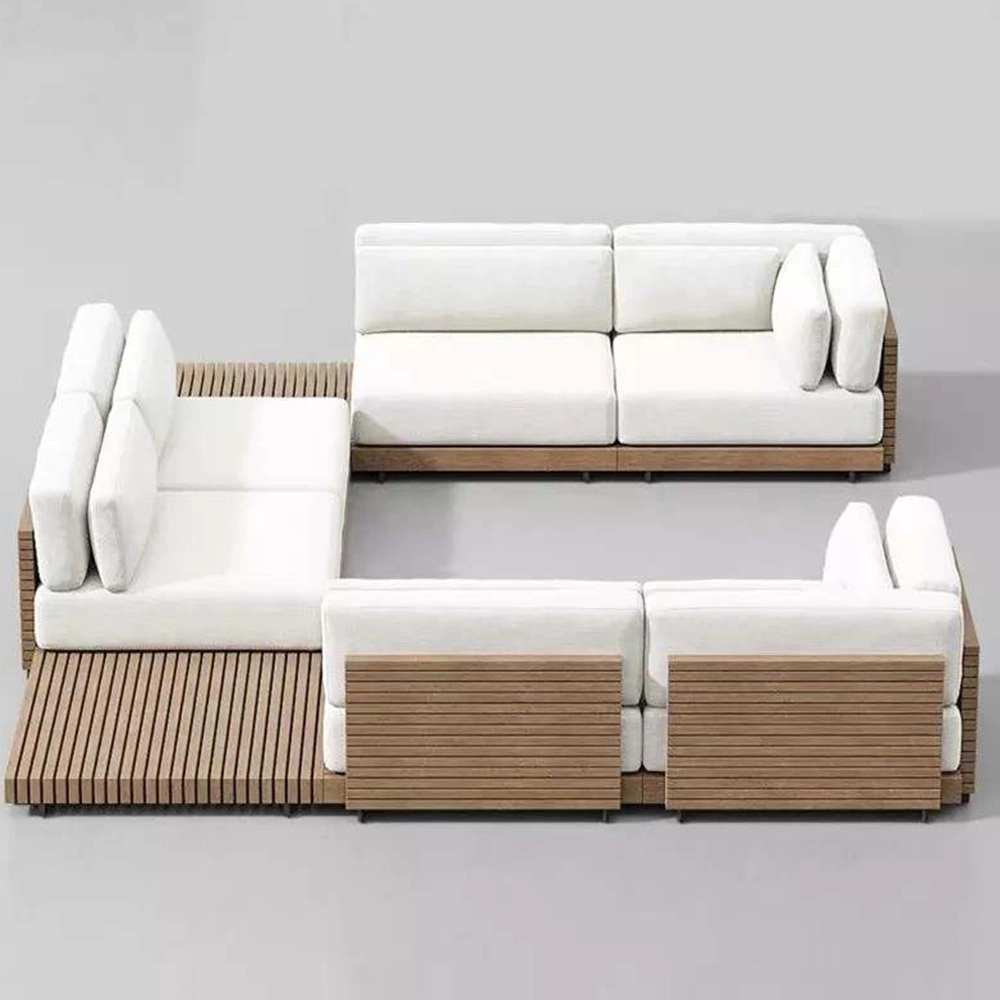 Meubles de patio Chaise longue emballés dans un carton standard de la marque Hanse, combinaison moderne.