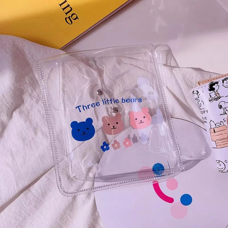 ODM&OEM PVC Pencil Case Transparent Winding Line Storage Bag Stationery Travel Storage Bag Clear Makeup Bag