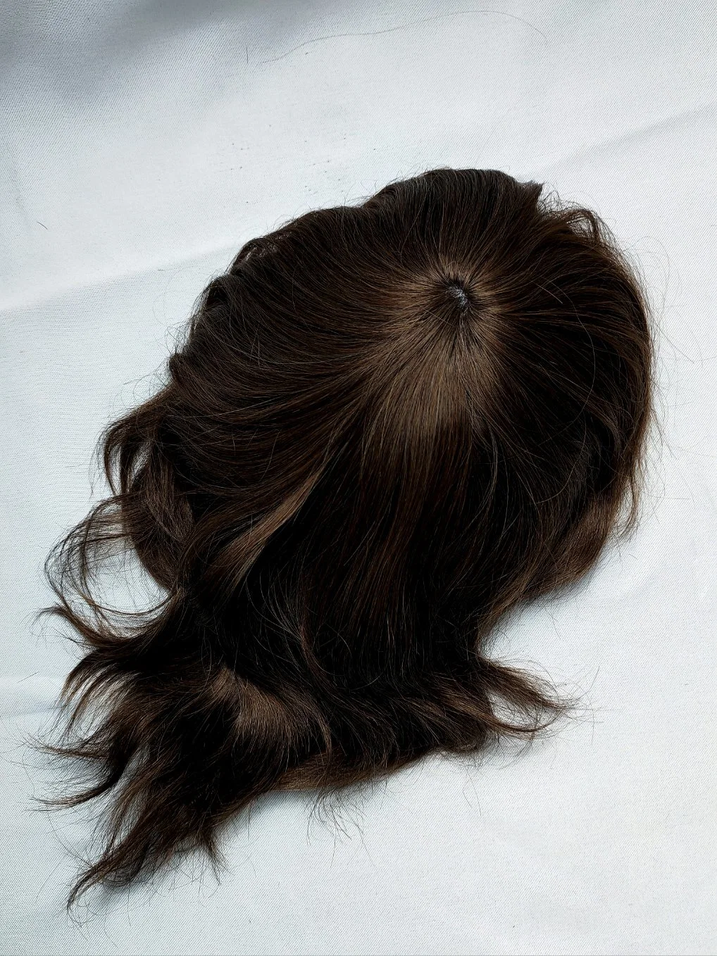 Most-Natural Single-Knotting Hair Clear-Thin-Poly Base Hair System Made of Remy-Human-Hair