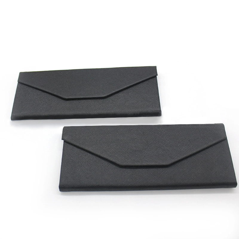 Custom Triangle PU Leather Glasses Case Sunglasses Folding Packaging Boxes Eye Glass Cases