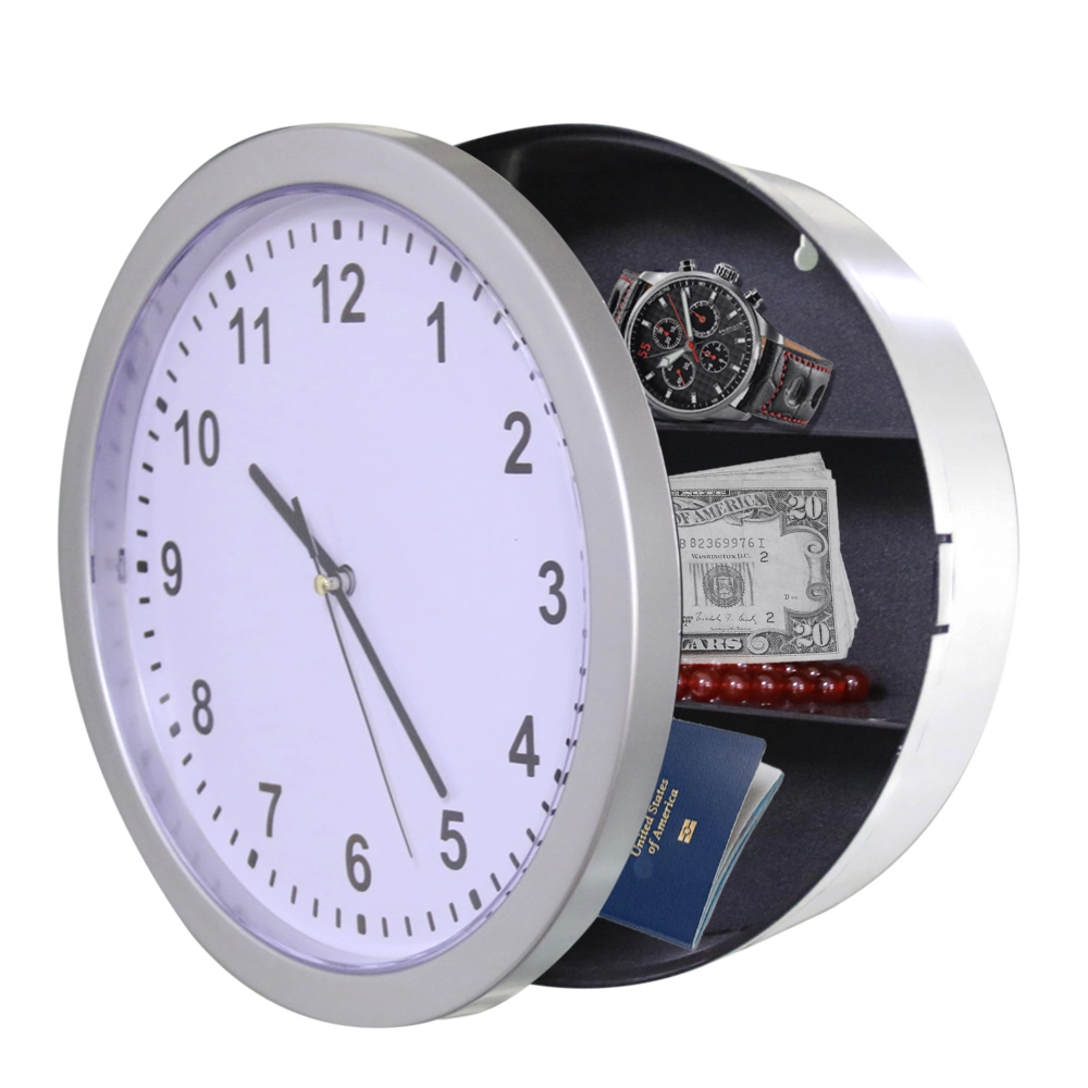 Function Wall Clock with Hidden Compartments Safe Valuables Secret Container Stash