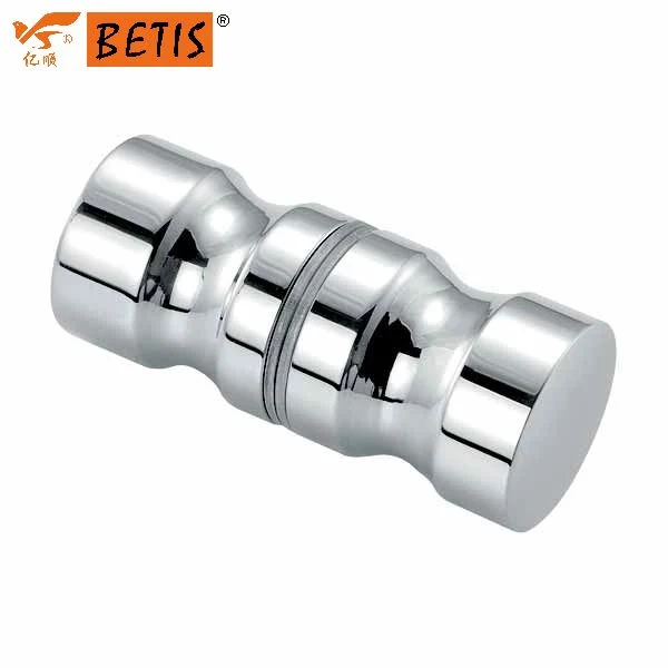 Frameless-Shower-Glass Hardware Accessories Fittings Brushed-Stainless-Finish Finger-Grip Doorknob