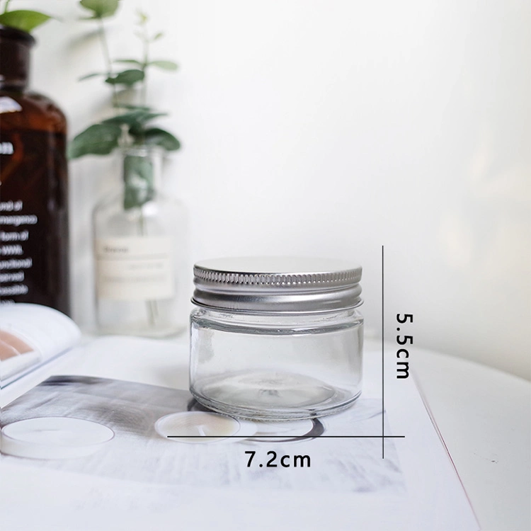 Custom Private Label Empty Glass Candle Jar Candle Holder with Metal Lid for Scented Candle Making