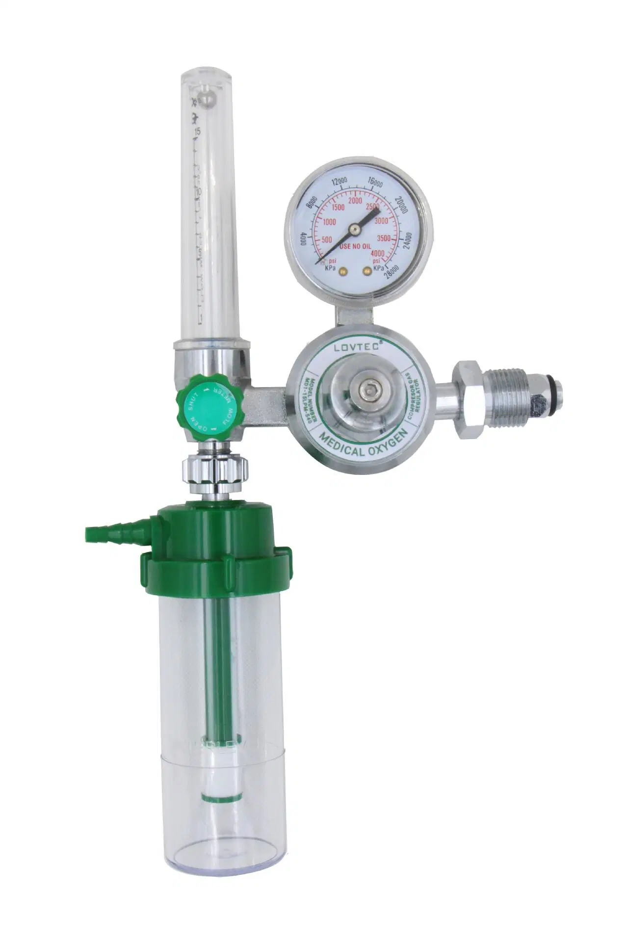 جهاز استنشاق الأكسجين الطبي مع زجاجة جهاز ترطيب للأسطوانة CE ISO المعدات الطبية لمنظم الأكسجين