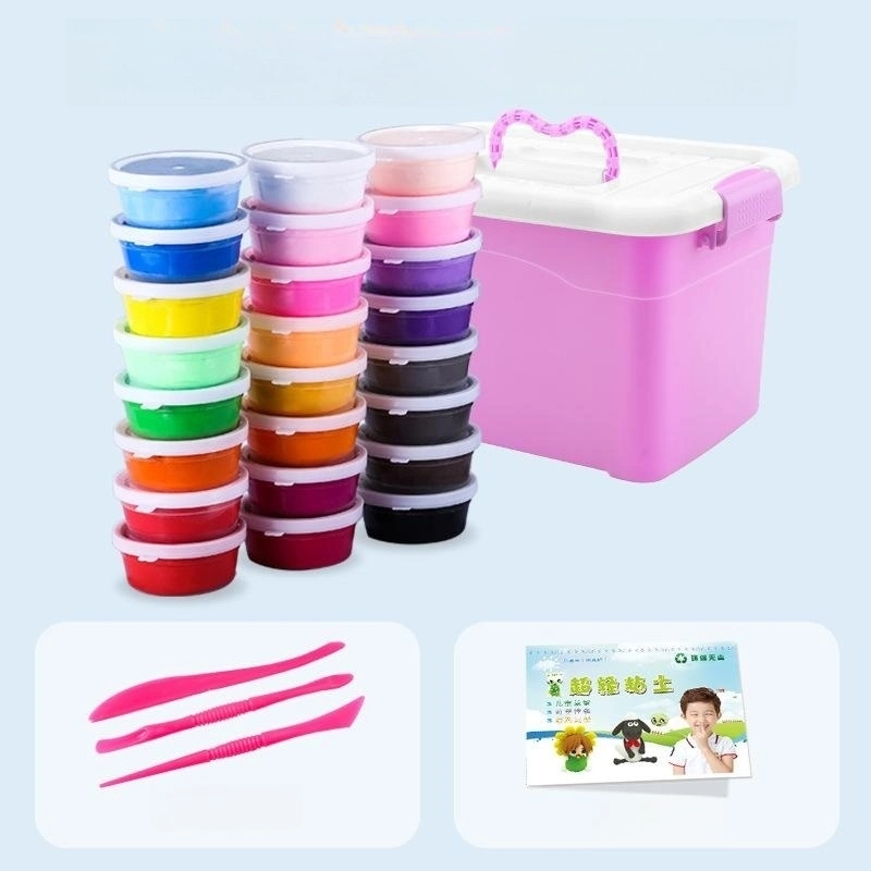 Ultra Light Clay Multi-Color Non-Toxic Rubber Storage Box Set Children's Toys