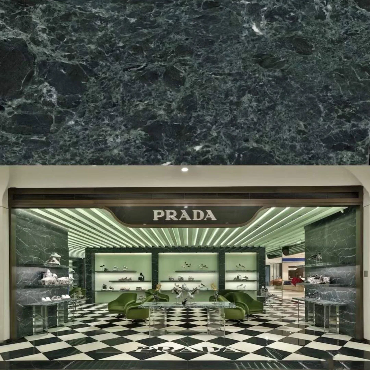 Italiano Verde Alpi Dark Marble Prada Green Marble Slab preço Para partes de cima de mesa