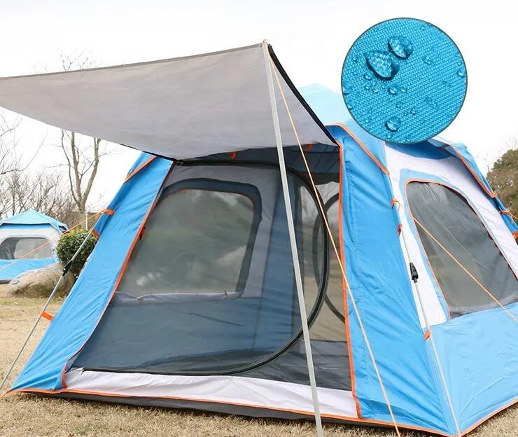 Best Outdoor Gear Easy Quick Set up 210d Double Layer Automatic Big 3-4 Person Camping Tent