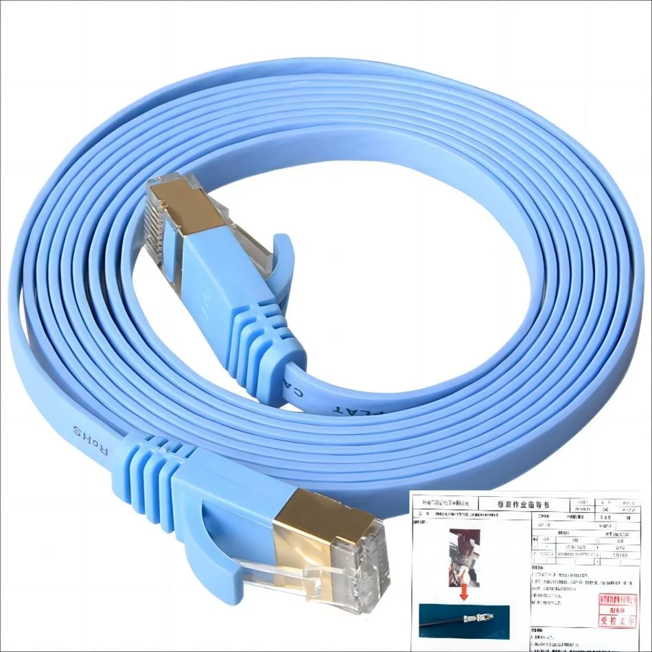 Cat7 Class 7 Network Cable Oxygen Free Copper Computer Network Cable Broadband Line Twisted Pair Signal Cable