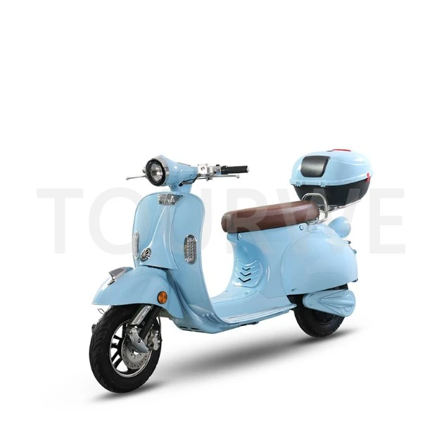 Lady Style Classic Vespa EEC 72V40ah Removable Lithium Battery Electric Scooter Big Wheel Hydraulic Brake 3000W Motor