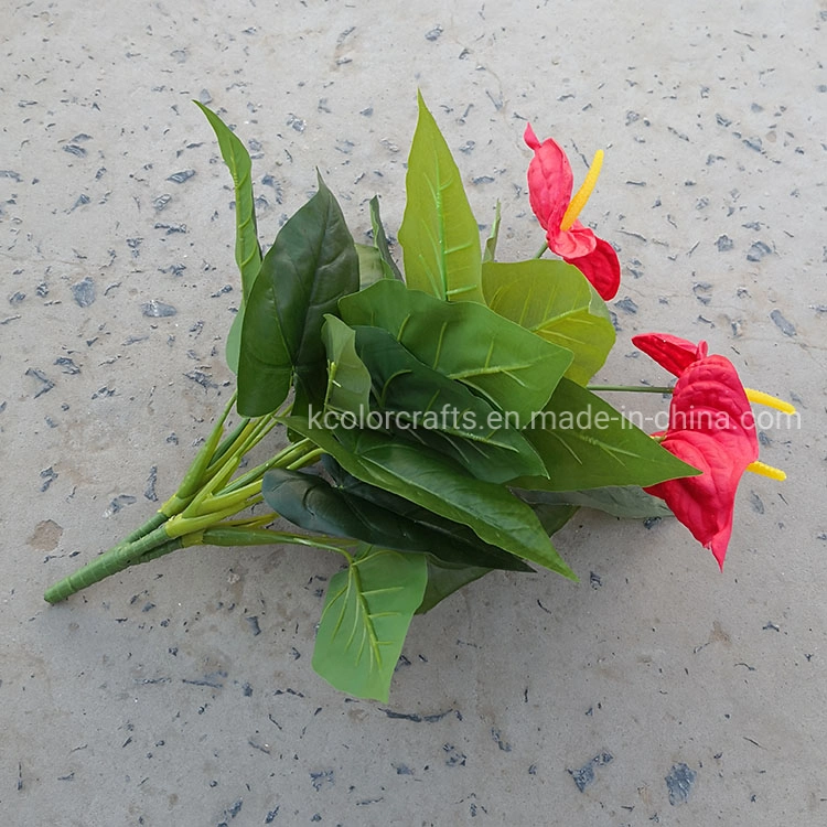 Real Touch PU Anthurium Flower Wholesale/Supplier Artificial Flower Plant for Home Decoration