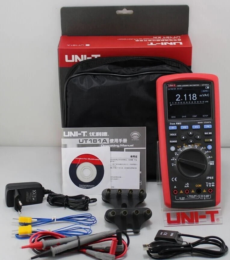 Uni-T UT181A Echteffektiv-Datenlogger Digitalmultimeter DMM Kapazitätstemperatur Messgerät